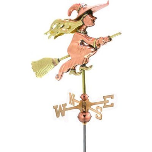 Good Directions Good Directions Witch Garden Weathervane, Polished Copper w/Roof Mount 8849PR